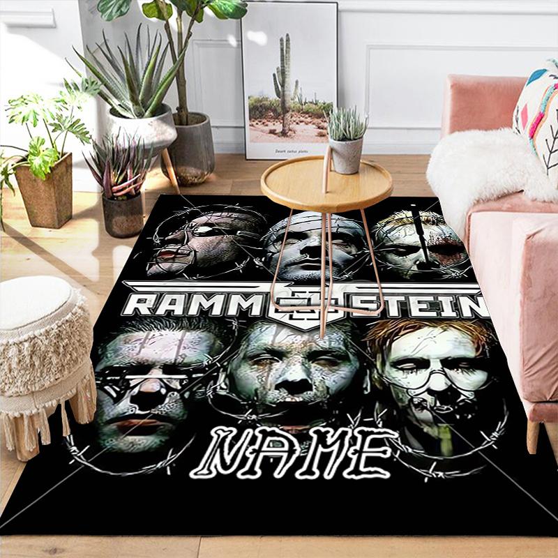 Custom 1Pc Rammstein Metal Music Band Rug Office Carpet Indoor Outdoor Entrance Doormat Nonslip Soft And Comfortable Living Room D2915232