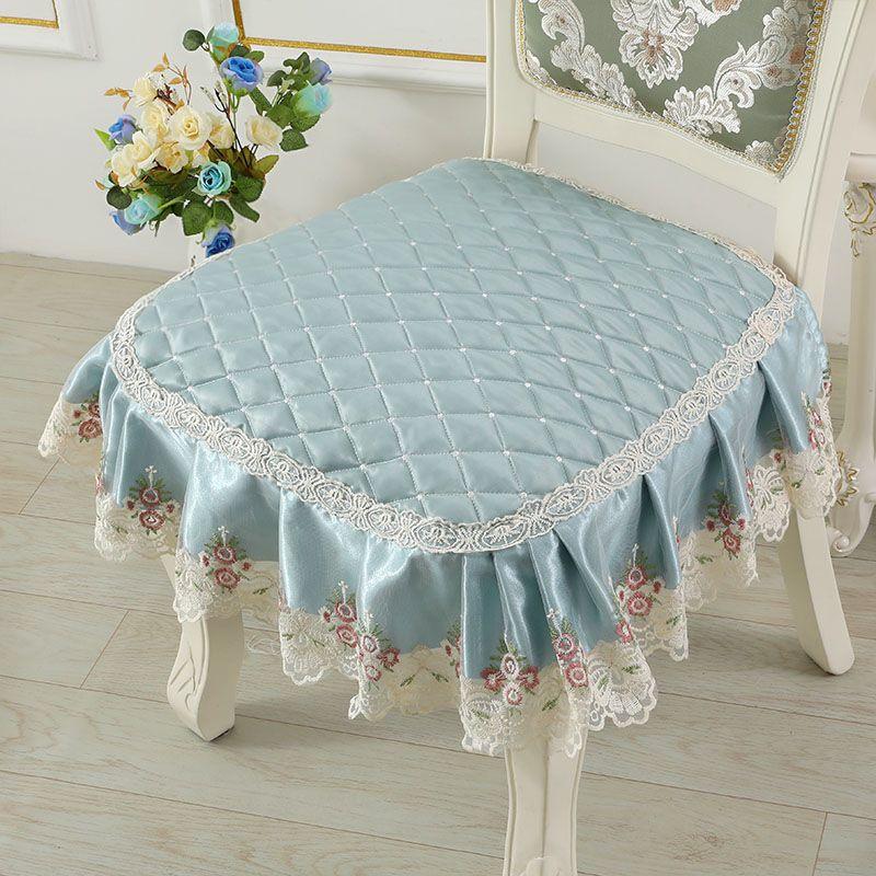 

Елегантний мереживний декор 43*45 см Подушка для стільця Європейська тема Антиковзаюча подушка для сидіння Домашній декор Обідня Coussin Офісний килимок 43*45