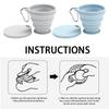 Collapsible Silicone Travel Cup Lightweight Leakproof Food-Grade Hiking Water Cup Non Bpa Reusable Portable Water Cup