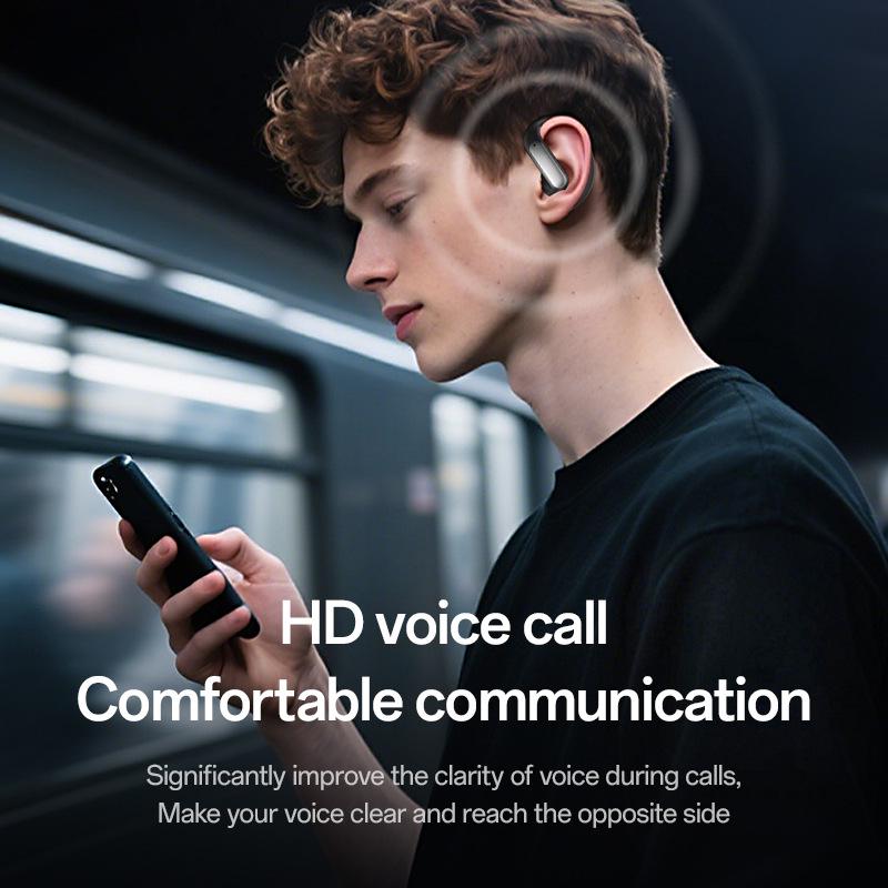 Hot-Selling Dual Display Wireless Bluetooth Earphones with Long Battery & Hanging Ear Design