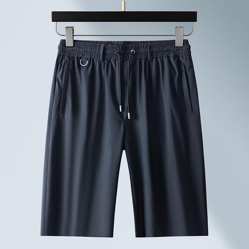 

DIBINZE Men s Plus Size Loose Ice Silk Casual Capris 4XL