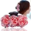 Blume Haarspange für Frauen, Elegante Haarklammer mit europäischer Spitze, Handgemachte Haarnadel für Hochsteckfrisuren