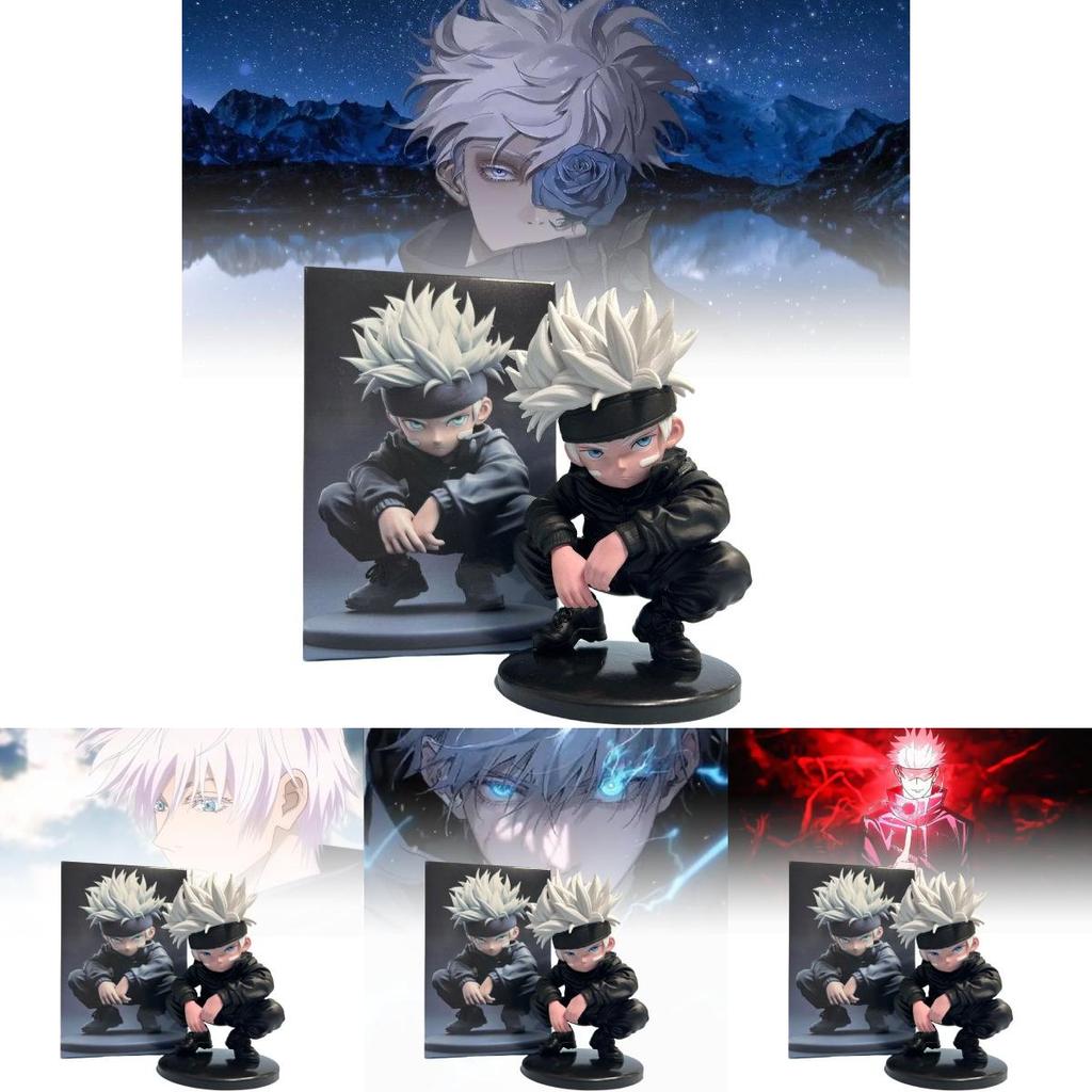 Adorable Sitting Gojo Satoru Pvc Figure 16cm Quality Anime Jujutsu Kaisen Decor