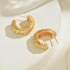 Vintage Elegant Gold Color Hollow Flower Stud Earrings For Women Design Irregular Piercing Earrings Party Jewelry Gifts