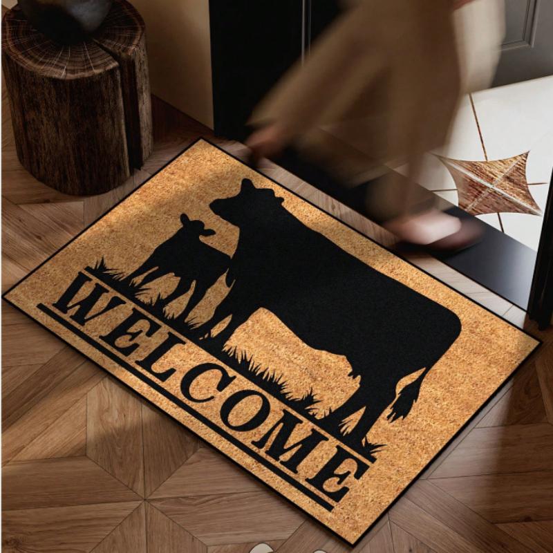 VIKAMA Cartoon Fun Welcome Doormat, Entryway Mat, Non-Slip and Wear-Resistant Kitchen Rug, Home Decoration