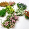 Grappolo di Fiori Artificiali in Miniatura Ciuffi d'Erba Strappabili Modello per Diorama Giardino Ferrovia Paesaggio Casa delle Bambole Artigianato Modellismo