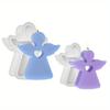 Cute Angel Candle Silicone Mold Gypsum Car Mounted Incense Expanding Gypsum Decoration Mold Easter Aromatherapy Candle Mold