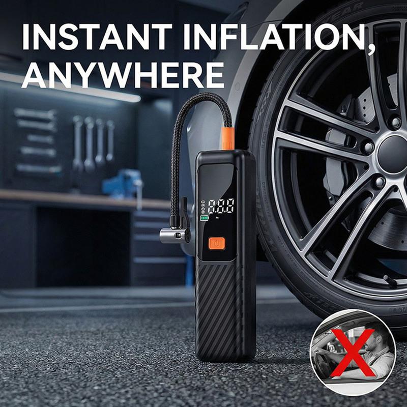 Tire Inflator 150 PSI Portable Air Compressor with Digital Pressure Gauge Air Pump for Car Motorcycle Bicycle Balls and More