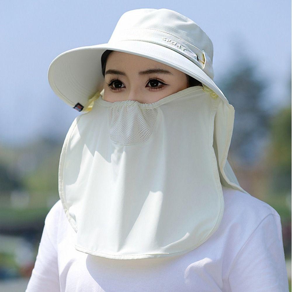 Breathable Women Sun Hat Sun Protection Mountaineering Hat Fashion Face Mask Hat  Ladies/Girls