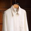 MUI-Style Merino Wool Double-Zipper Lapel Long-Sleeve Shirt for Spring/Autumn