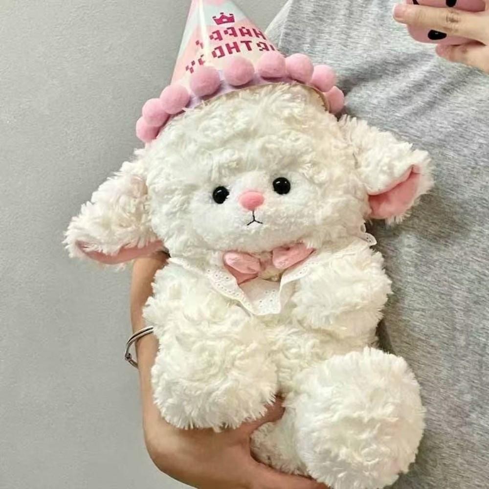 Soft Fluffy Lamb Plush Toy Cute Doll Plush Cuddle Pillow New Stuffed Animal Doll  Bedroom Decor