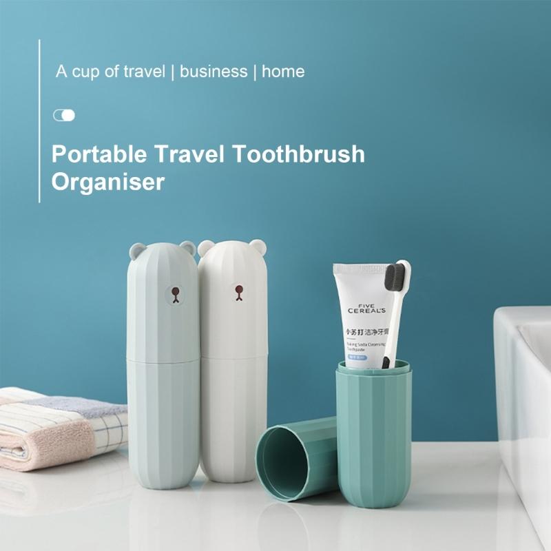 2x Toothbrush Case Travel Toothbrush Container Travel Toothbrush Holder Toothbrush Box for Camping Home Business Trip
