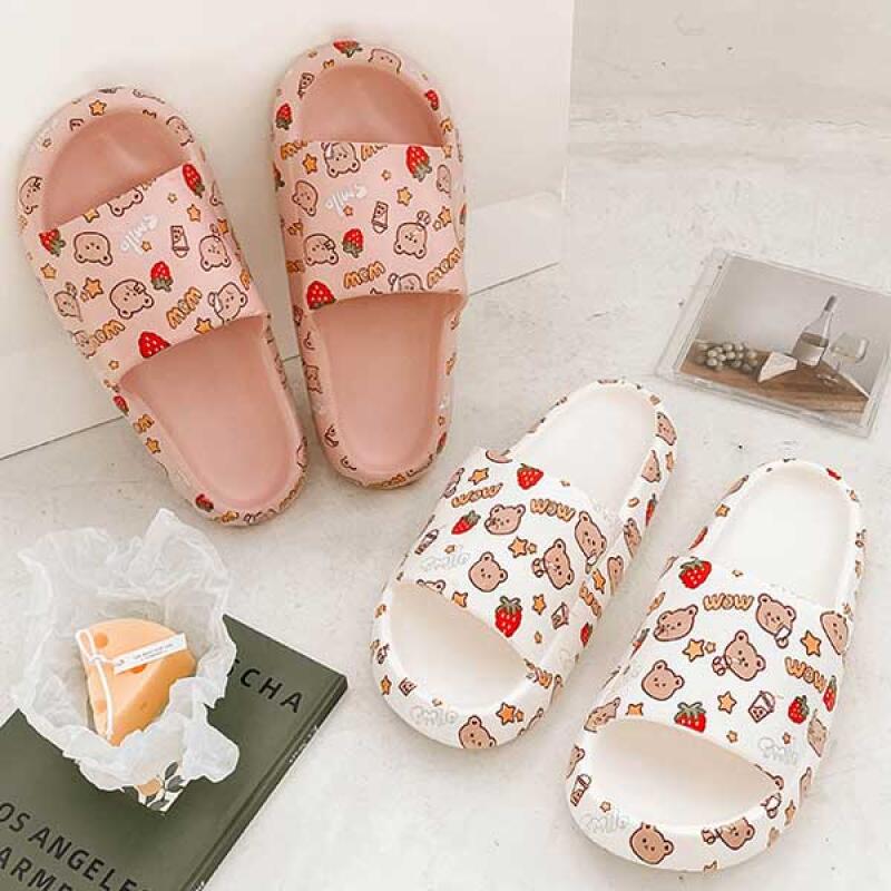 Luelve Cute Bear Women s Indoor Slippers pink 2800₽