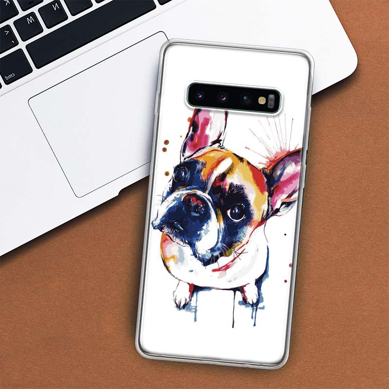 Französische Bulldogge Hund Mops Handyhülle Für Samsung Galaxy S10 Plus S20 FE S21 S22 Ultra S10E S9 S8 + S6 S7 Edge Lite Hülle Coque