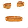 Imitation Rattan Bread Basket Serving Oval Decorative Snack Holder Fruit Bowl for