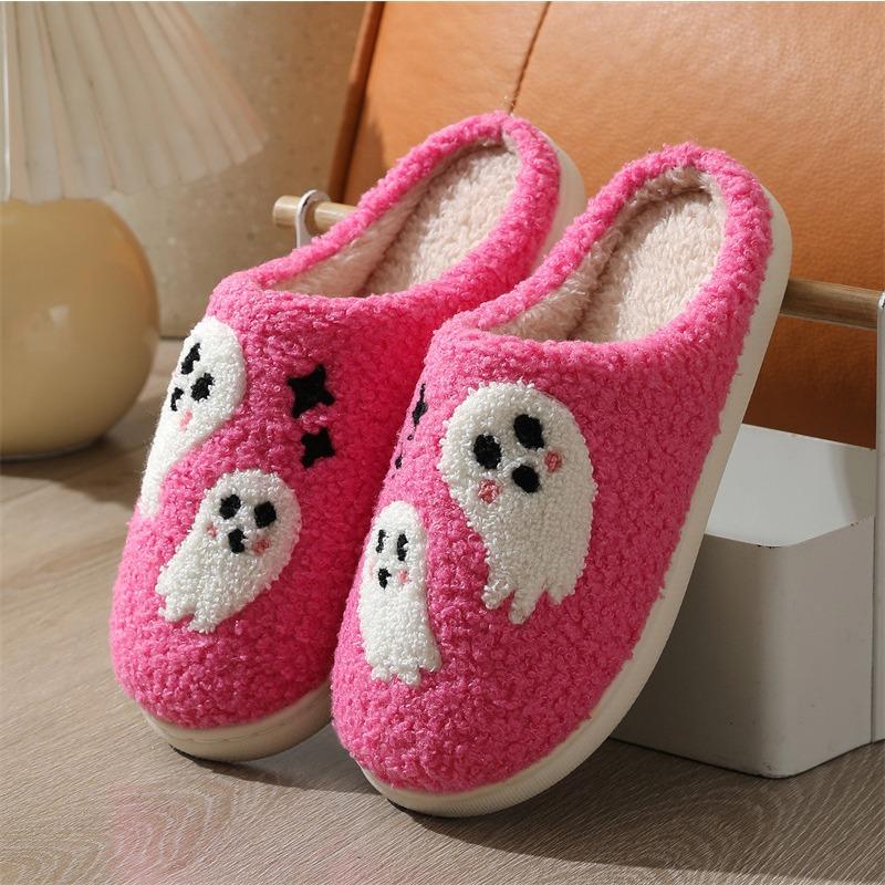 New Ghost Cotton Slippers Women's Home Indoor Non-slip Home Halloween Slippers Winter