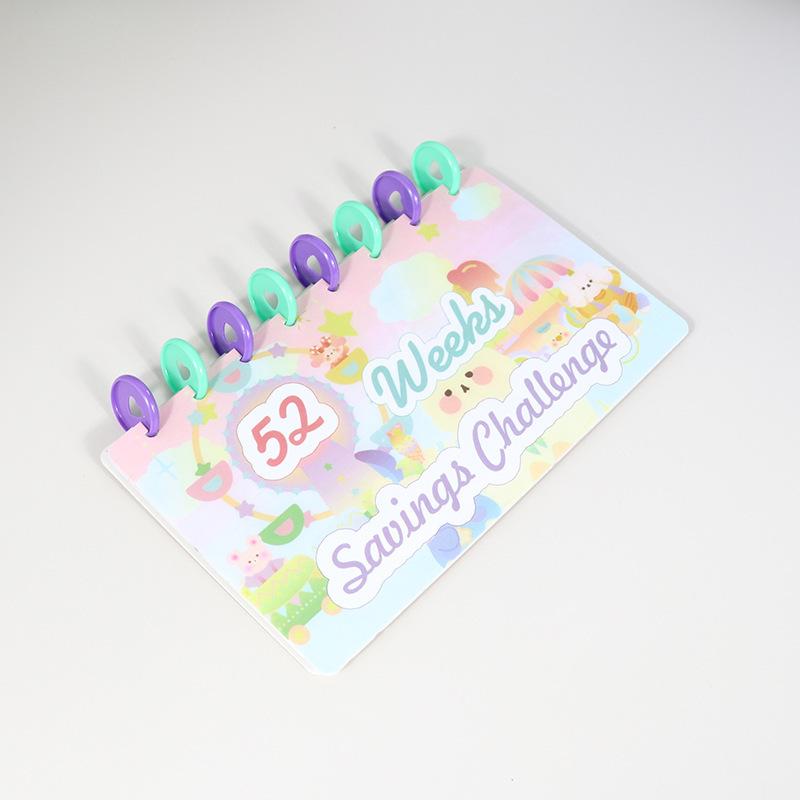 1 szt. Segregator oszczędnościowy, Wyzwanie oszczędzania 52 tygodnie, Wielokrotnego użytku książeczka budżetowa do planowania oszczędzania pieniędzy, Boże Narodzenie, Halloween, Święto Dziękczynienia