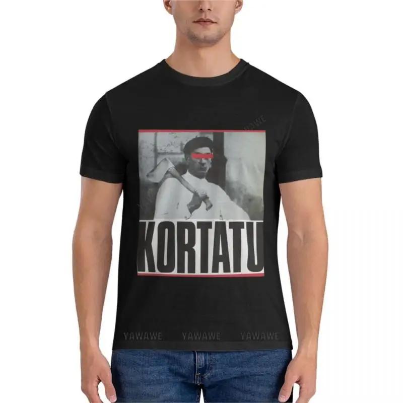 Summer Men's T-shirt Black Men's T-shirt Kortatu Event T-shirt Men's Graphic Printed T-shirt Casual 100% cotton T-shirt