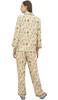 Bimba Peach Shirt With Elastic Waist Pajama Pant 2 Pcs Printe Night Wear