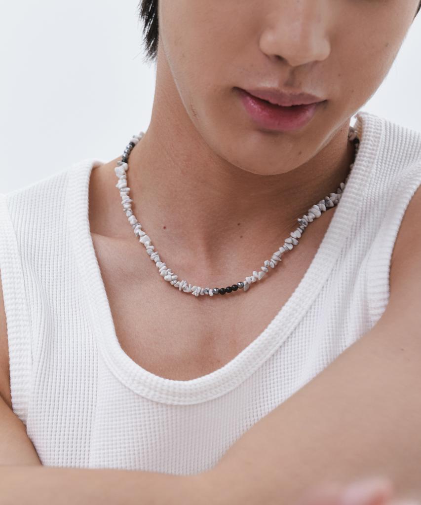Trip Le Sens Natural Turkish Stone Necklace_White Stone