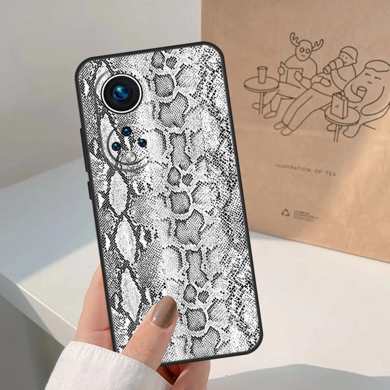 Snake Skin Case For Honor Magic 5 6 7 Lite Cover For Honor 400 200 Pro X9c X9b X9a X8a X8b X9 50 70 90