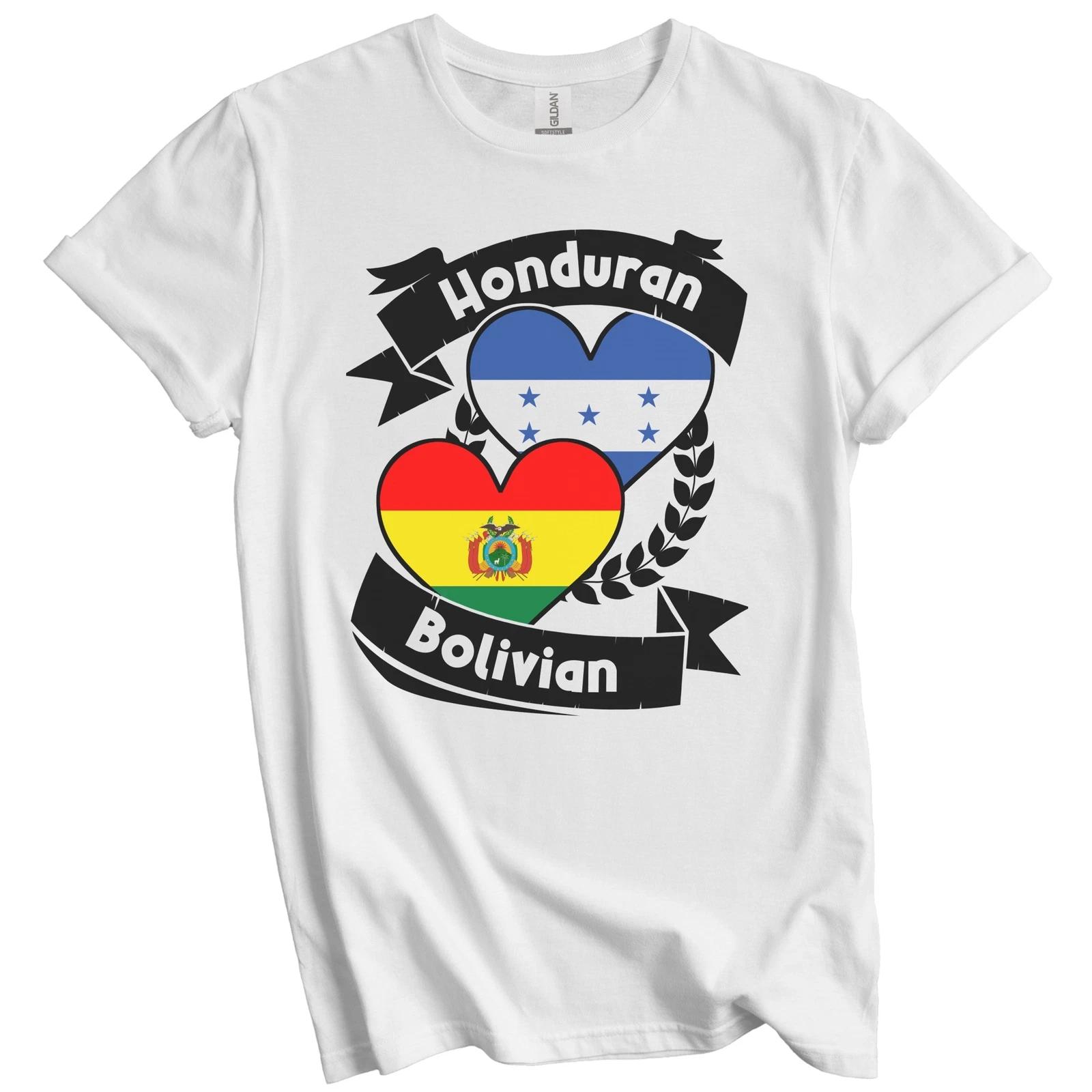 Honduran Bolivian Heart Flags Honduras Bolivia T-Shirt M