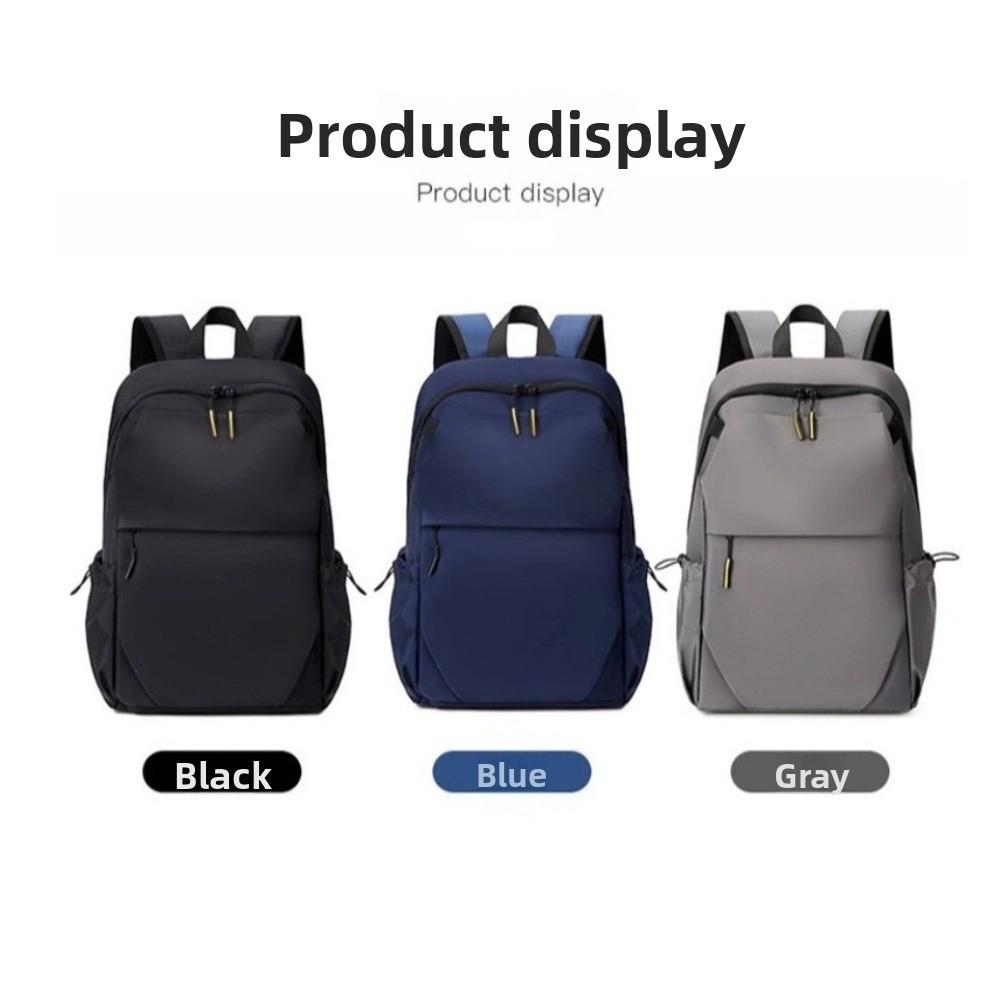 Large Capacity Men Backpack Solid Color Oxford Cloth Backpack Fashion Student Backpack  Travel