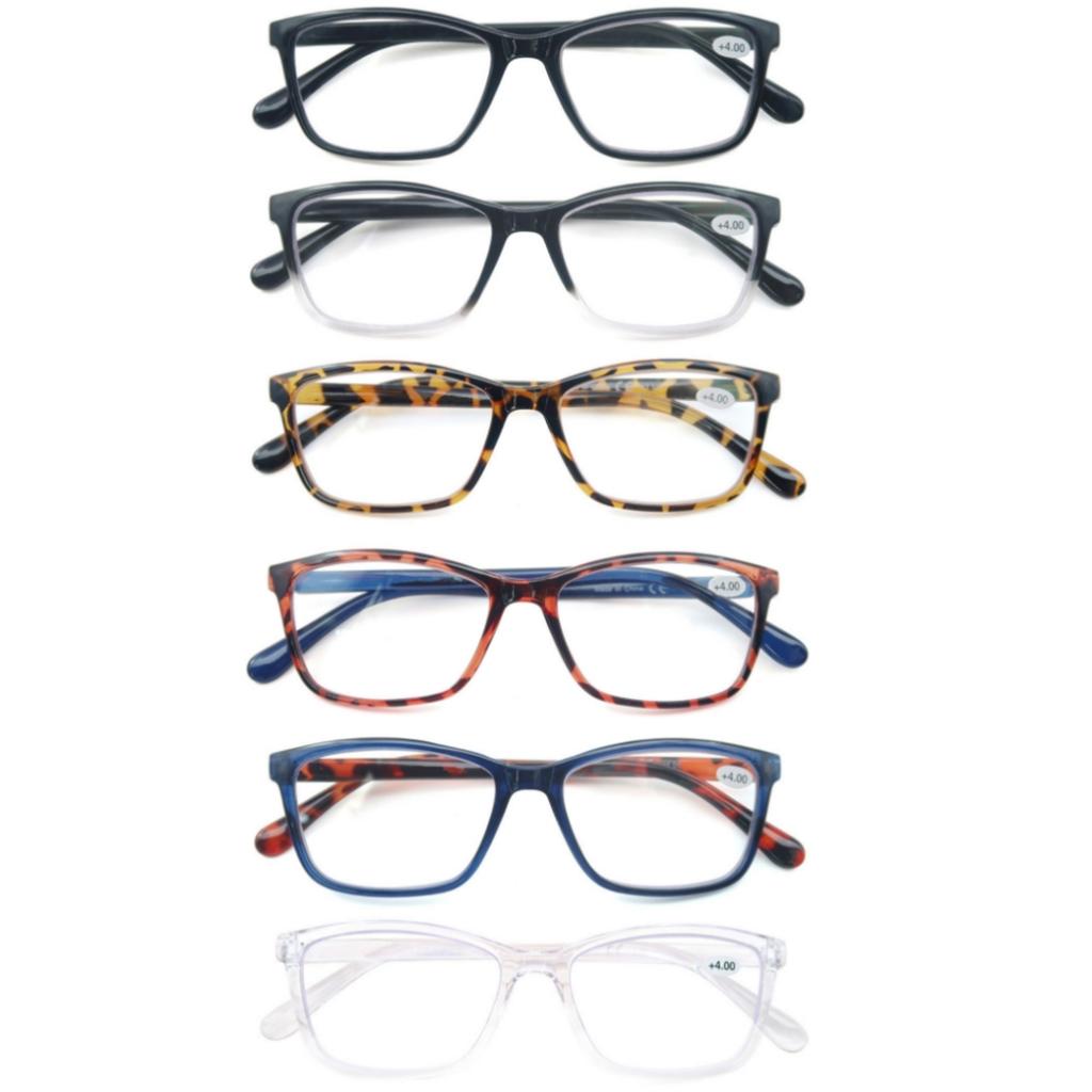 6-Pack Reading Glasses For Women Men Reader For Presbyopic glasses Fashion ultra lightweight Frame Amplifier