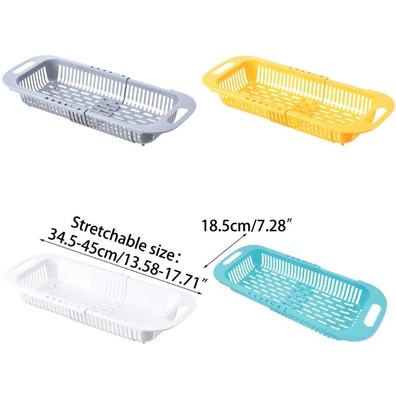 Collapsible Dish Drying Rack Large Capacity Kitchen Sink Dish Drainer Expandable Storage Drain Basket Easy to Use