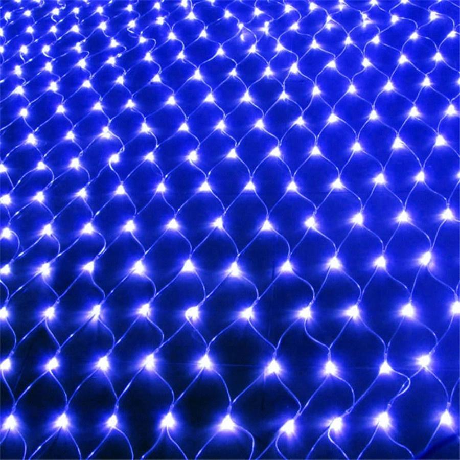 3x3m 6x4m 10x1m LED Net Mesh String Lights Outdoor Window Curtain Fairy Light Christmas Tree Bush Net Light for Garden Decor