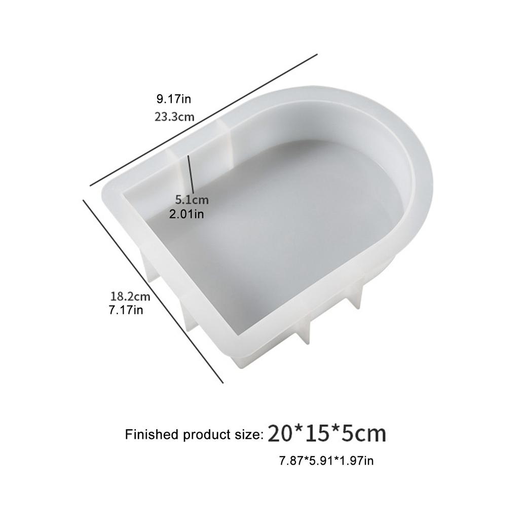 Große Silikonformen für Harz, große Herzharzform, tiefe Herzform für Blumenkonservierung, Buchstützen-Epoxidharz-Castin