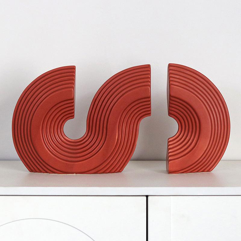 Simple Modern Abstract Art S-shaped Decorative Ornaments Living Room Model Room Ancient Shelf Bedroom Study Bookend Accessories