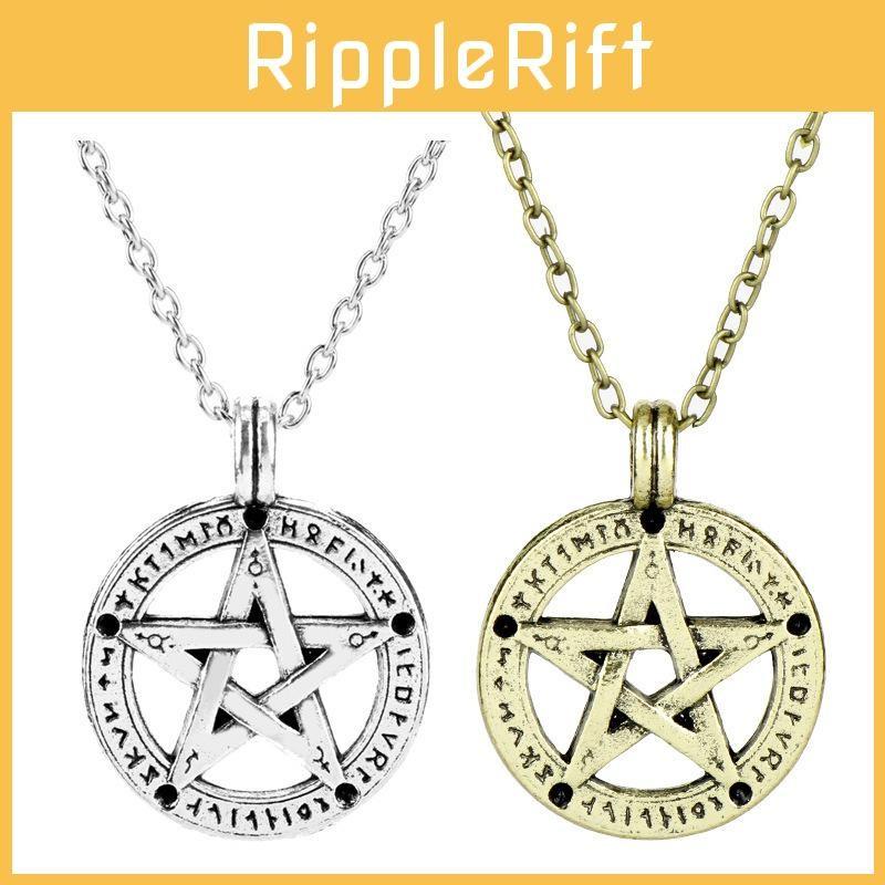 Ankh Supernatural Pendant Necklace With Alloy Material And Snake Chain For Gift And Use Cosplay