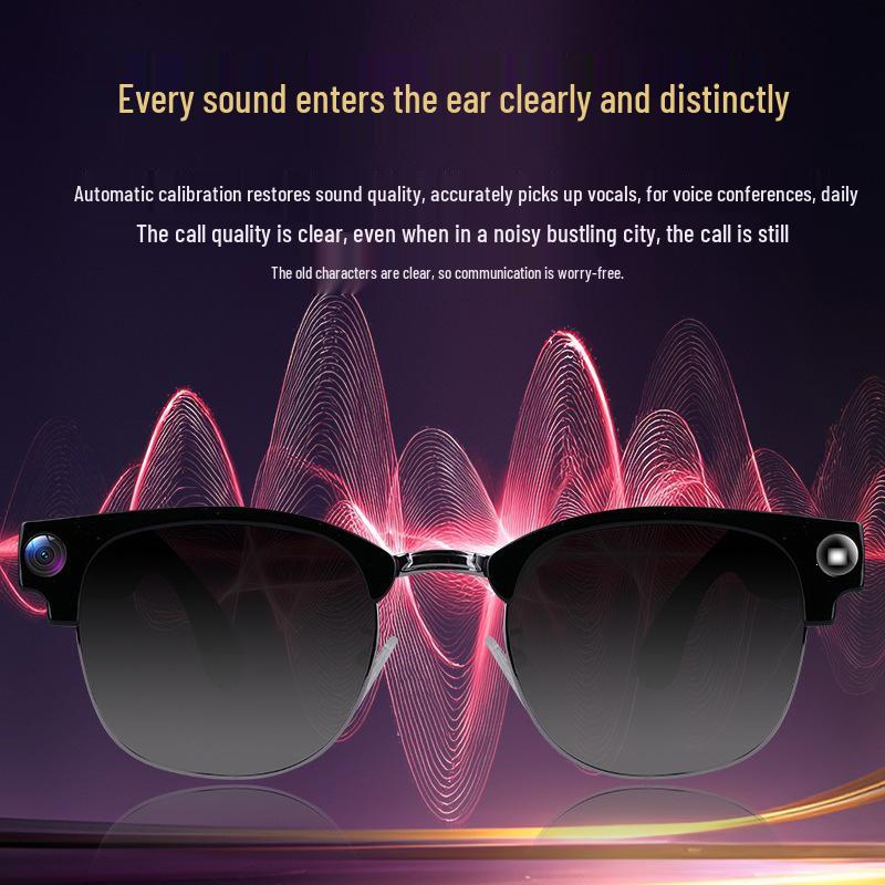 KI Intelligente Bluetooth-Brille: Multifunktional, Blaulichtfilter, mit Kamera, Navigation, Anrufen, Übersetzung und Sonnenbrille