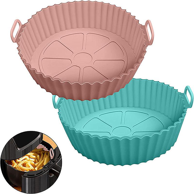 Silikónový košík Hrnček Podložka Vložka do fritézy Pre vzduchovú fritézu Znovupoužiteľná nádoba Príslušenstvo Pan Formička na pečenie Kuchyňa Chránič tvaru