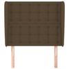 VidaXL Headboard with Ears Dark Brown 83x23x118-128 Cm Fabric3118367
