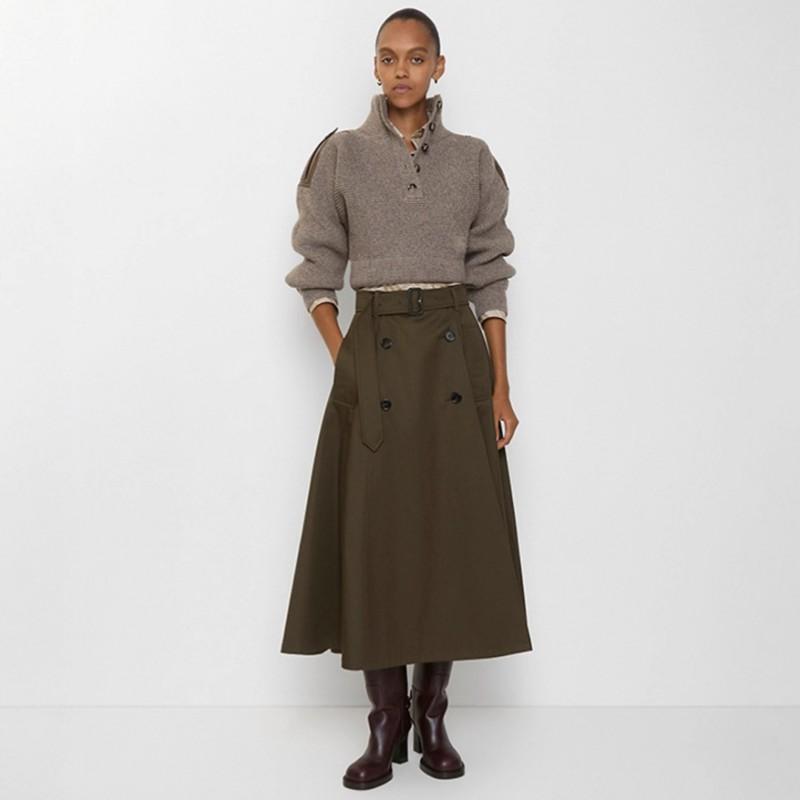 Womens Fall Vintage Short Cape Trench Coat Single-breasted Solid Color Stand Collar Casual Outerwear