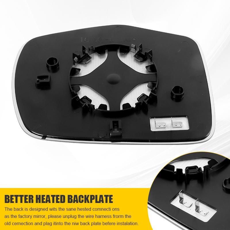 Heated Left Right Rearview  Mirror Glass For Honda Pilot 2016- Passport - Ridgeline - Side Mirror Glass