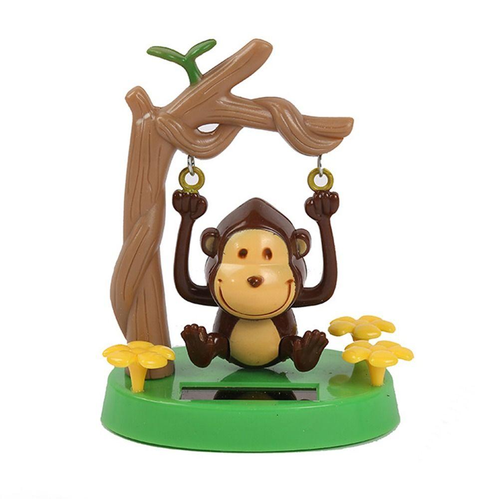 

Автомобильные украшения для приборной панели, интерьера, рабочего стола, игрушка танцующая обезьянка, танцующие игрушки на солнечной батарее