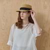 Maxza Pearl Mesh Ribbon Wire Raffia Boater Hat Ze07am004na