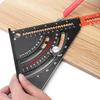 Portable Metric Triangle Angle Ruler Aluminum Alloy 2 In 1 Protractor Multi-function Adjustable Angle Measurement Tool
