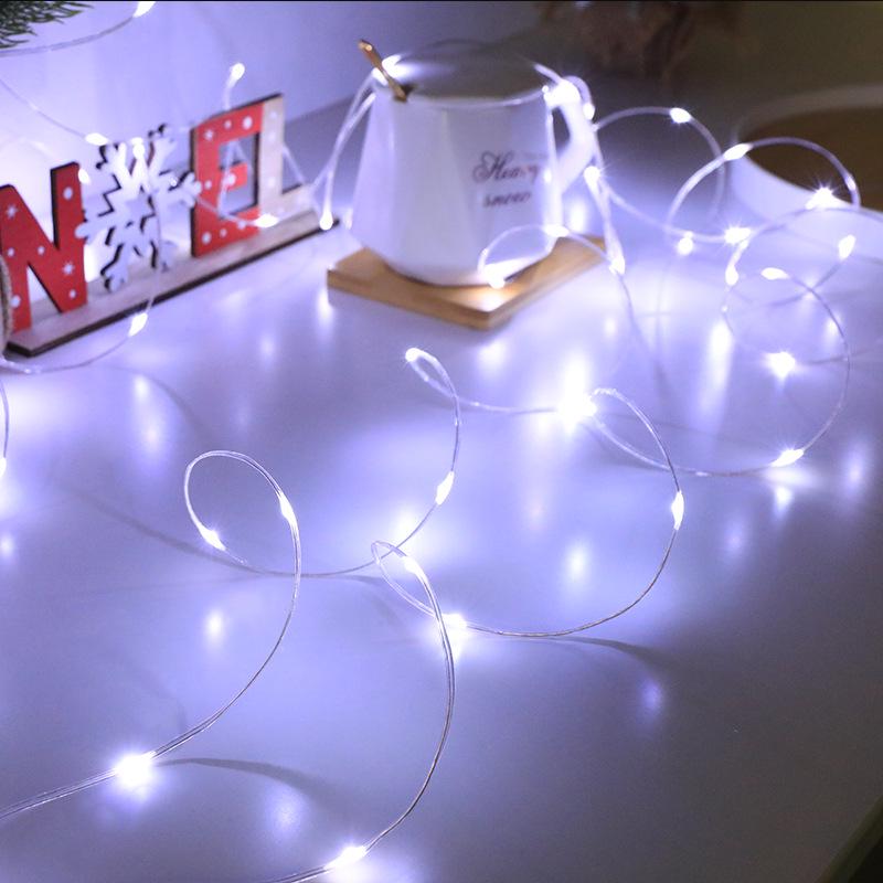 Waterproof LED Copper Wire String Lights with Remote Control - USB & Battery Operated for Christmas, Weddings, and Outdoor Camping Decorations