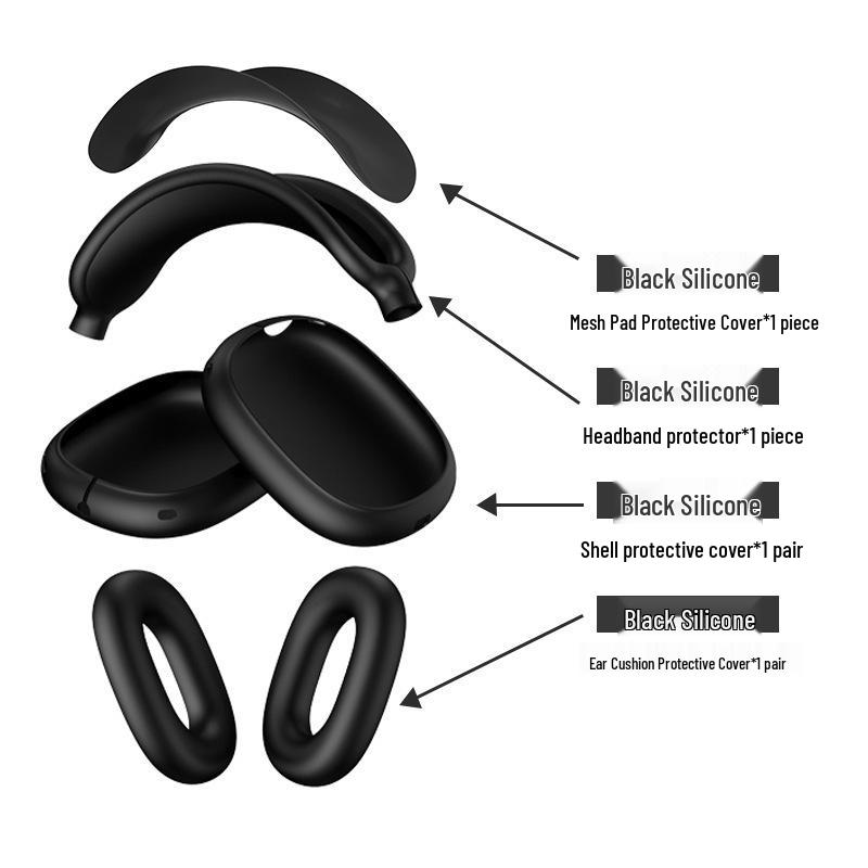 AirPods Max Silicone Protective Case: Soft Headphone Shell for Bluetooth Earphones