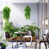 80CM Artificial Persian Fern Plants Vine Hanging Baskets Fake Plant Garland Rattan for Wall Garden Home Wedding Party Decor