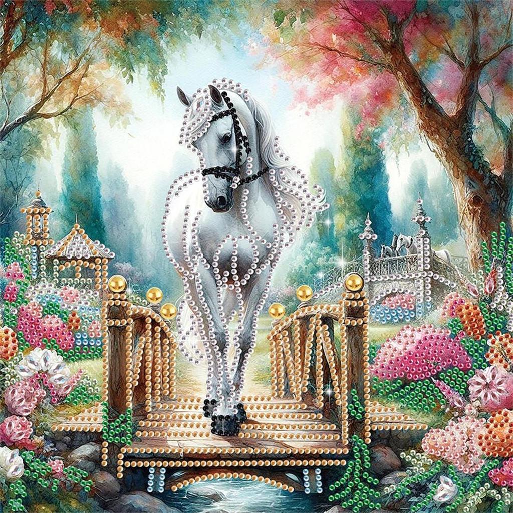 5D DIY Diamond Painting Kit Horse Partial Drill Resin Rhinestone Art