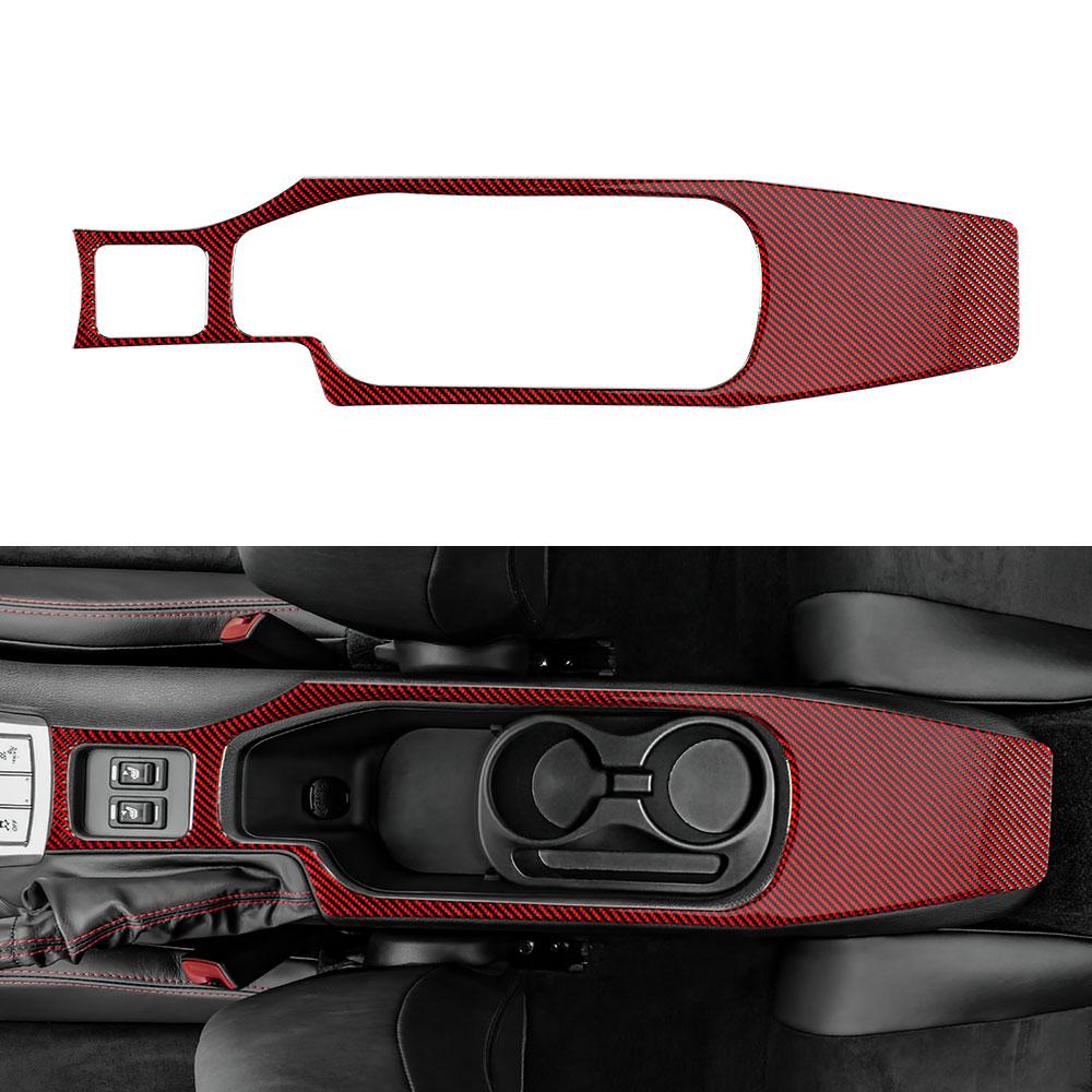 Real Soft Carbon Fiber Sticker for Subaru BRZ Toyota GT86 2016 2017 2018 2019 2020 LHD RHD Car Central Control Water Cup Trim