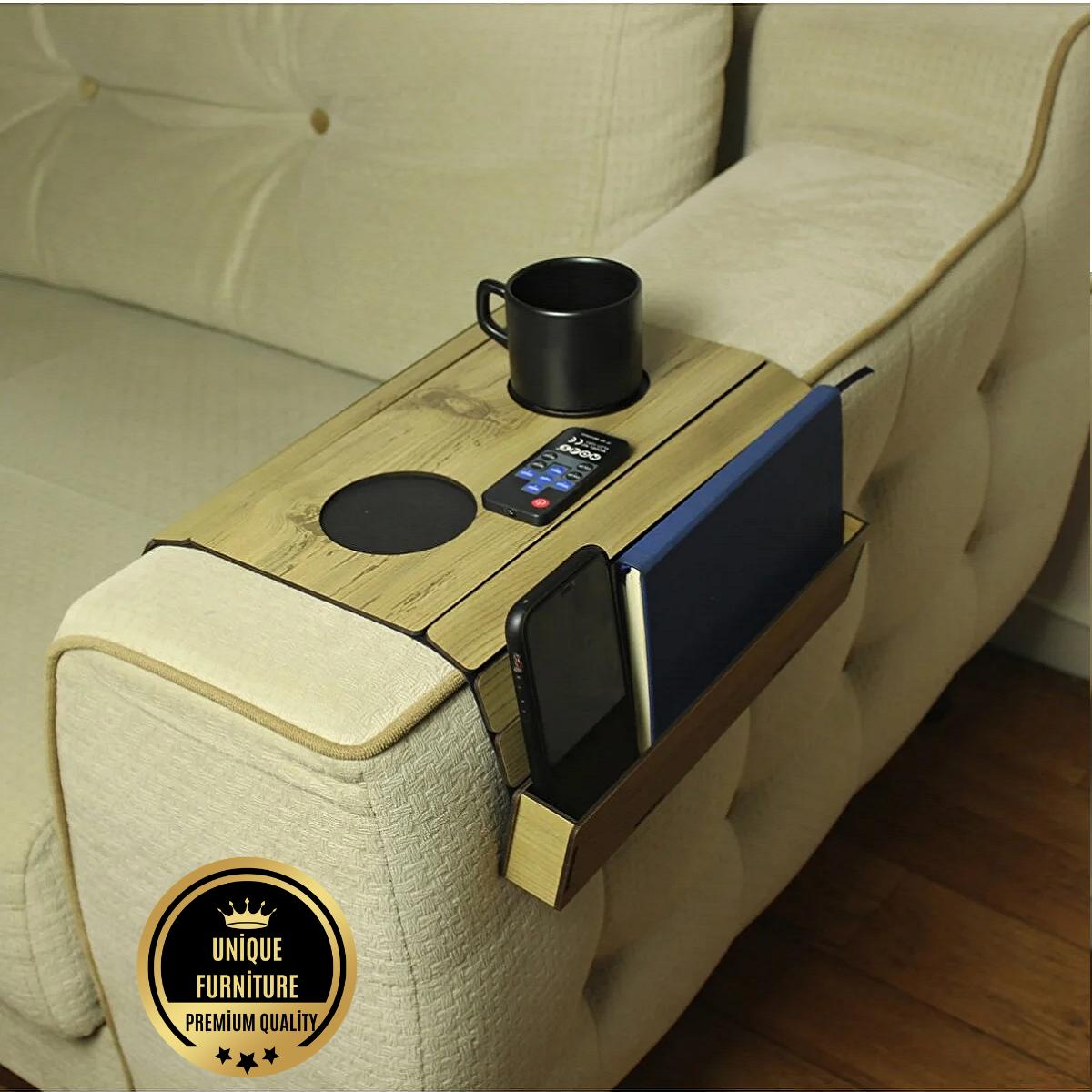 

Деревянный поднос для сиденья, боковой столик, боковое сиденье, складная портативная салфетка с управлением - 6 различных вариантов цвета