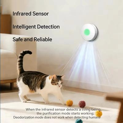Purificatore Odori Intelligente per Gatti Deodorante per Lettiera del Gatto Purificatore d'Aria per Toilette per Animali Cane Gatto Deodorante per Lettiera gatos prodotti per gatti