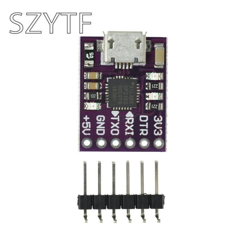CP2102/CH9102 USB 2.0 zu UART TTL 6/5-Pin Stecker Modul Serieller Konverter STC Ersetzt FT232 CH340 PL2303 CP2102 MICRO USB