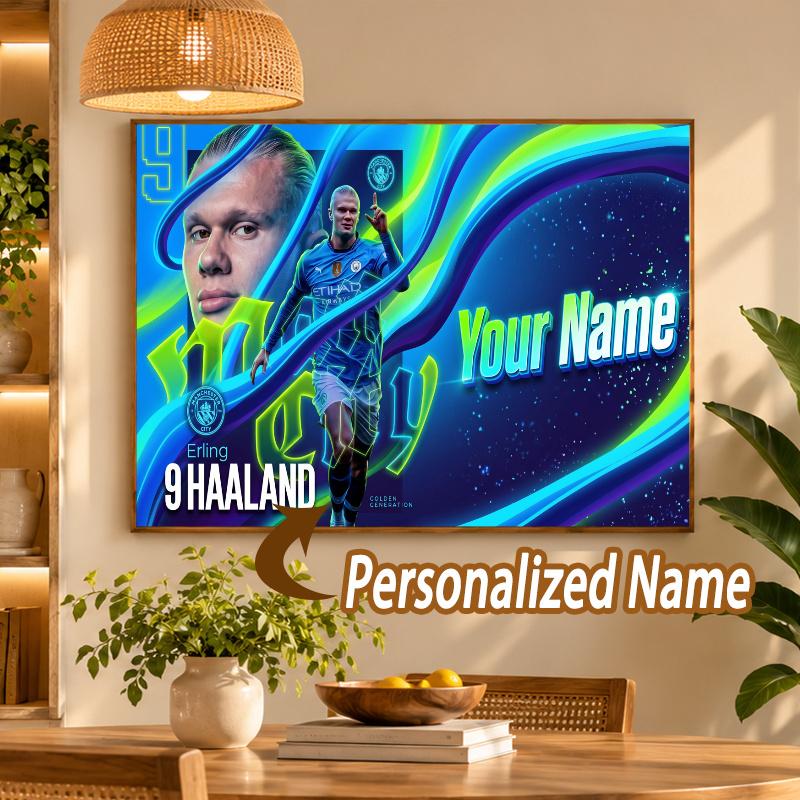 Custom Name Erling Haaland 5D Diamond Painting Personalized Full Drill Diamond Art Kit Gift